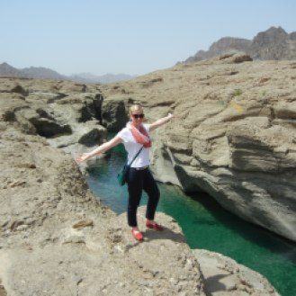At a desert wadi in Oman